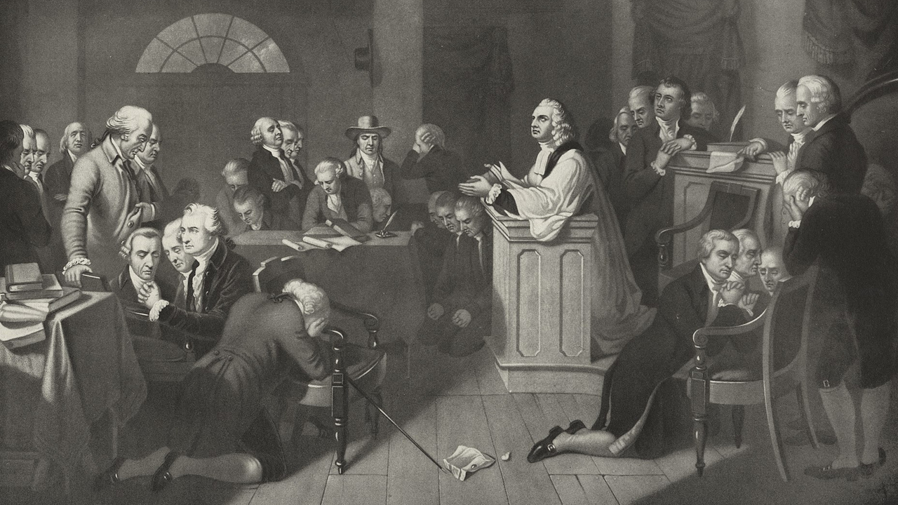 first prayer continental congress painting